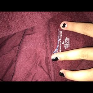 maroon champion hoodie